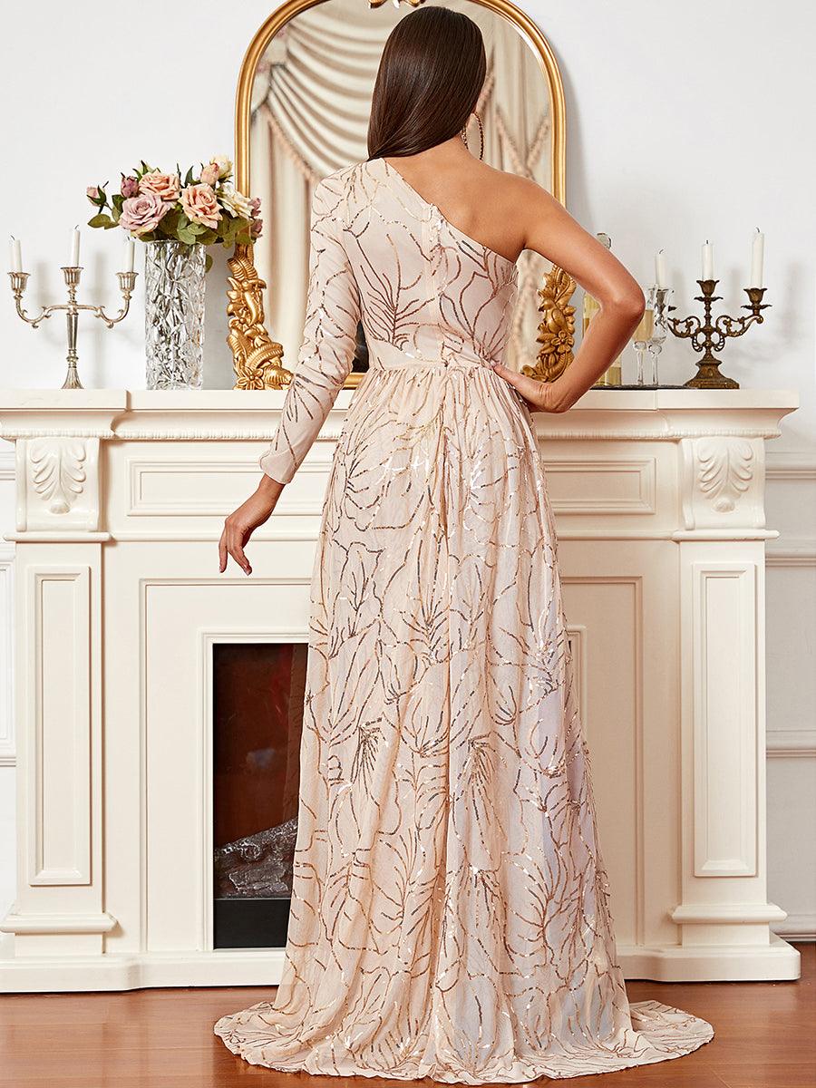 Formal One Shoulder Split A Line Dress XJ987 Formal One Shoulder Split A Line Dress XJ987