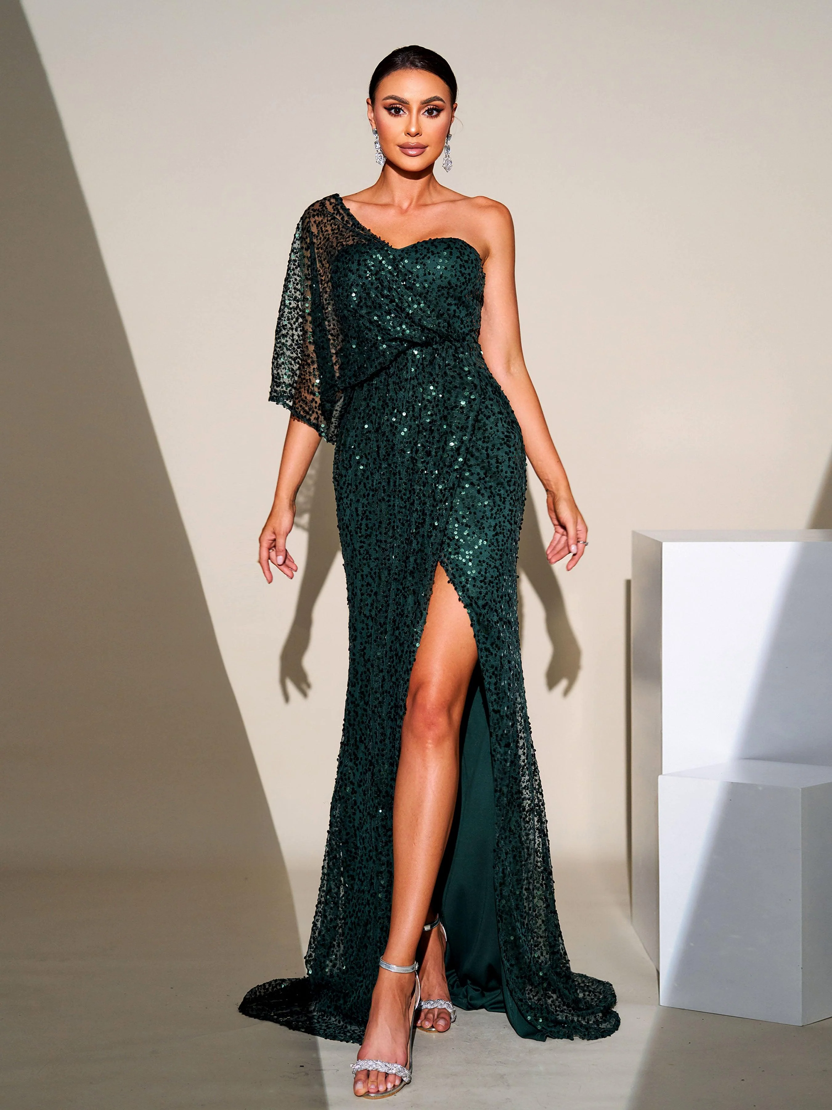 One Shoulder Prom Dress M0843 One Shoulder Prom Dress M0843
