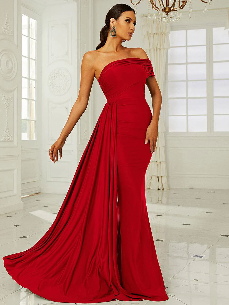 Draping Emerald Green Dress XH2158 Draping Emerald Green Dress XH2158