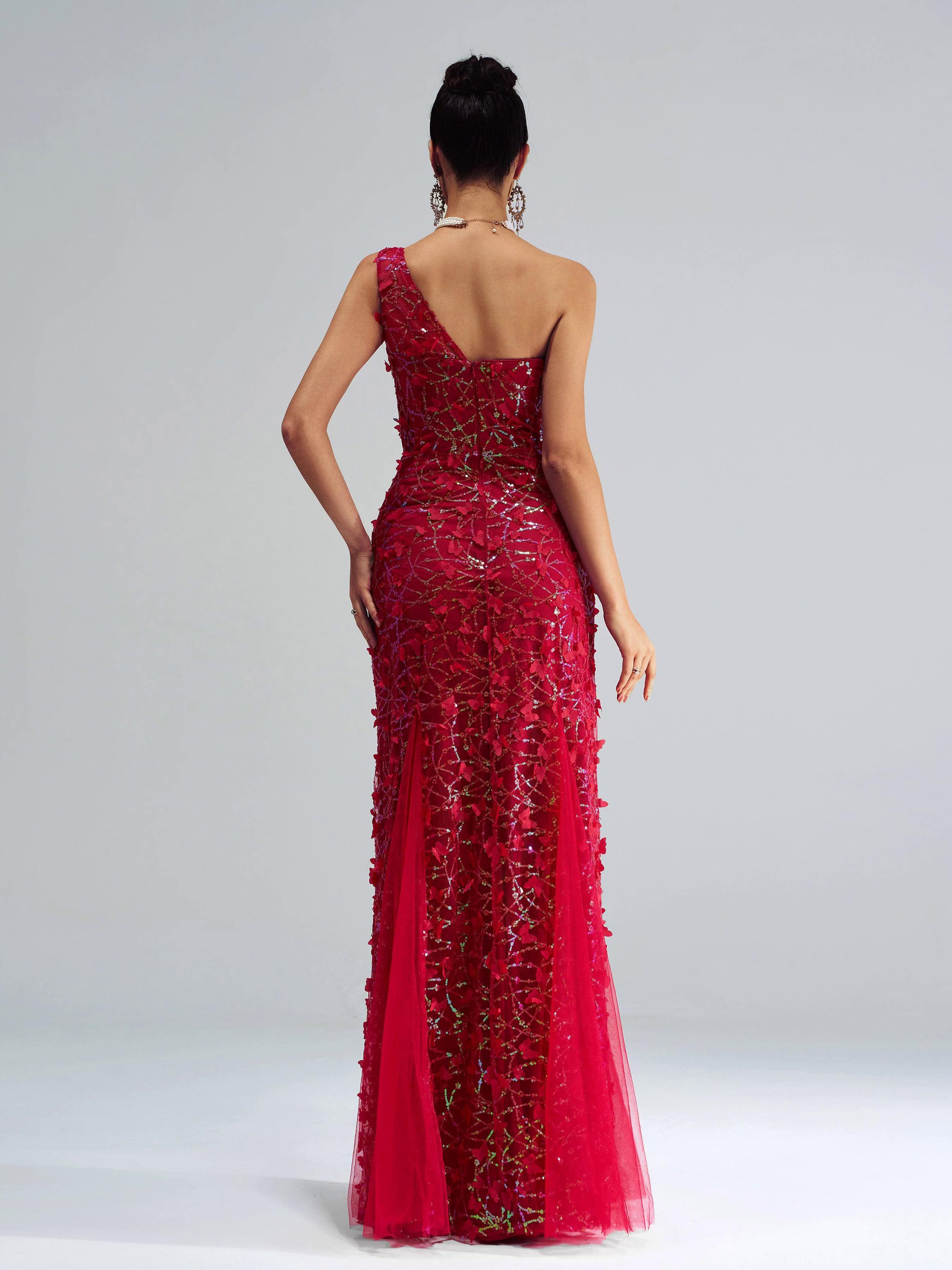 Butterfly Off Shoulder Sequin Mermaid Dress RH30893 Butterfly Off Shoulder Sequin Mermaid Dress RH30893