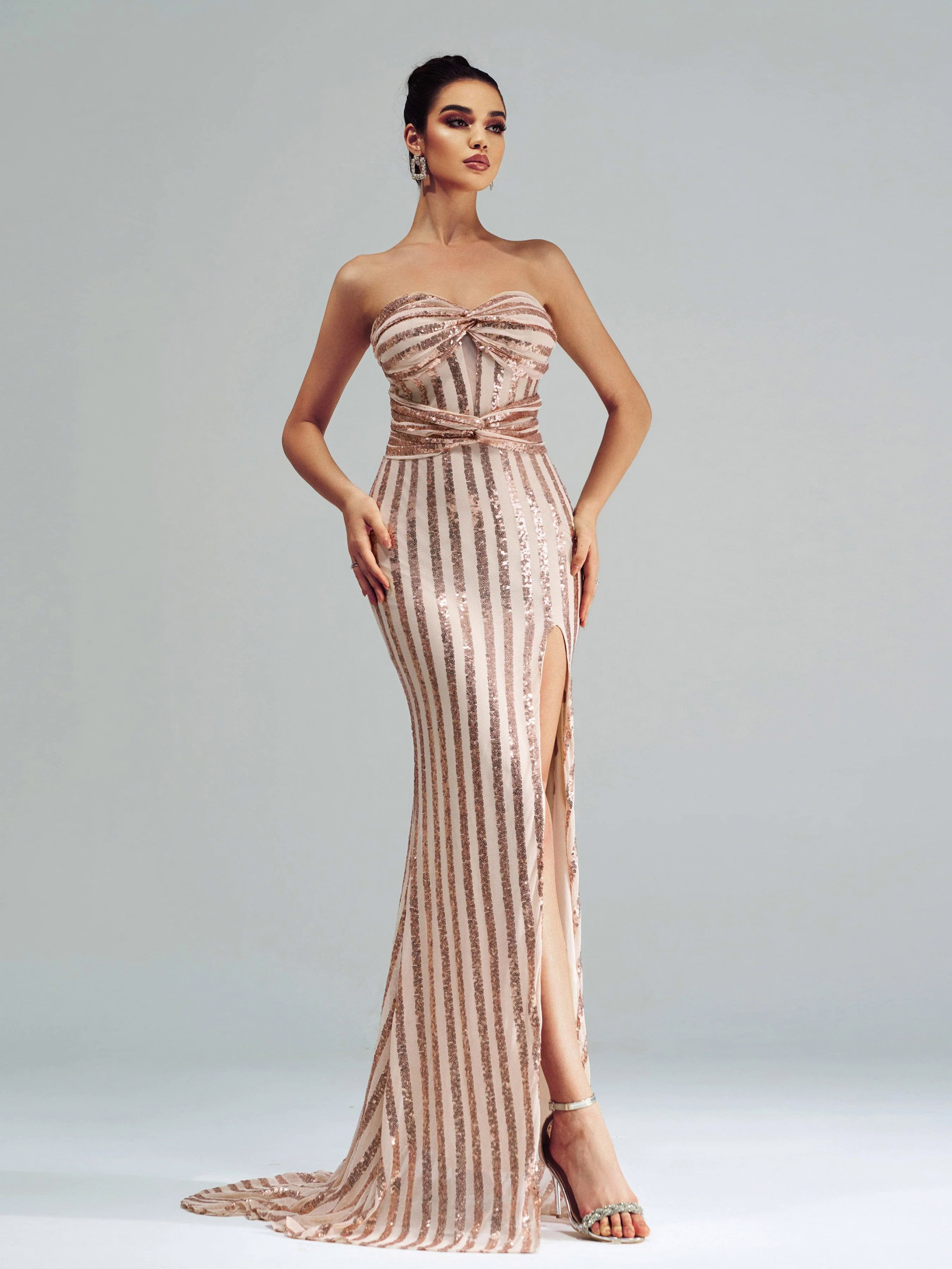 Strapless Sequin Mermaid Evening Dress GM00630 Strapless Sequin Mermaid Evening Dress GM00630