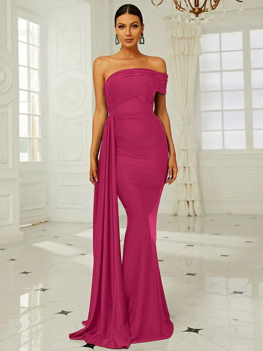 Draping Emerald Green Dress XH2158 Draping Emerald Green Dress XH2158