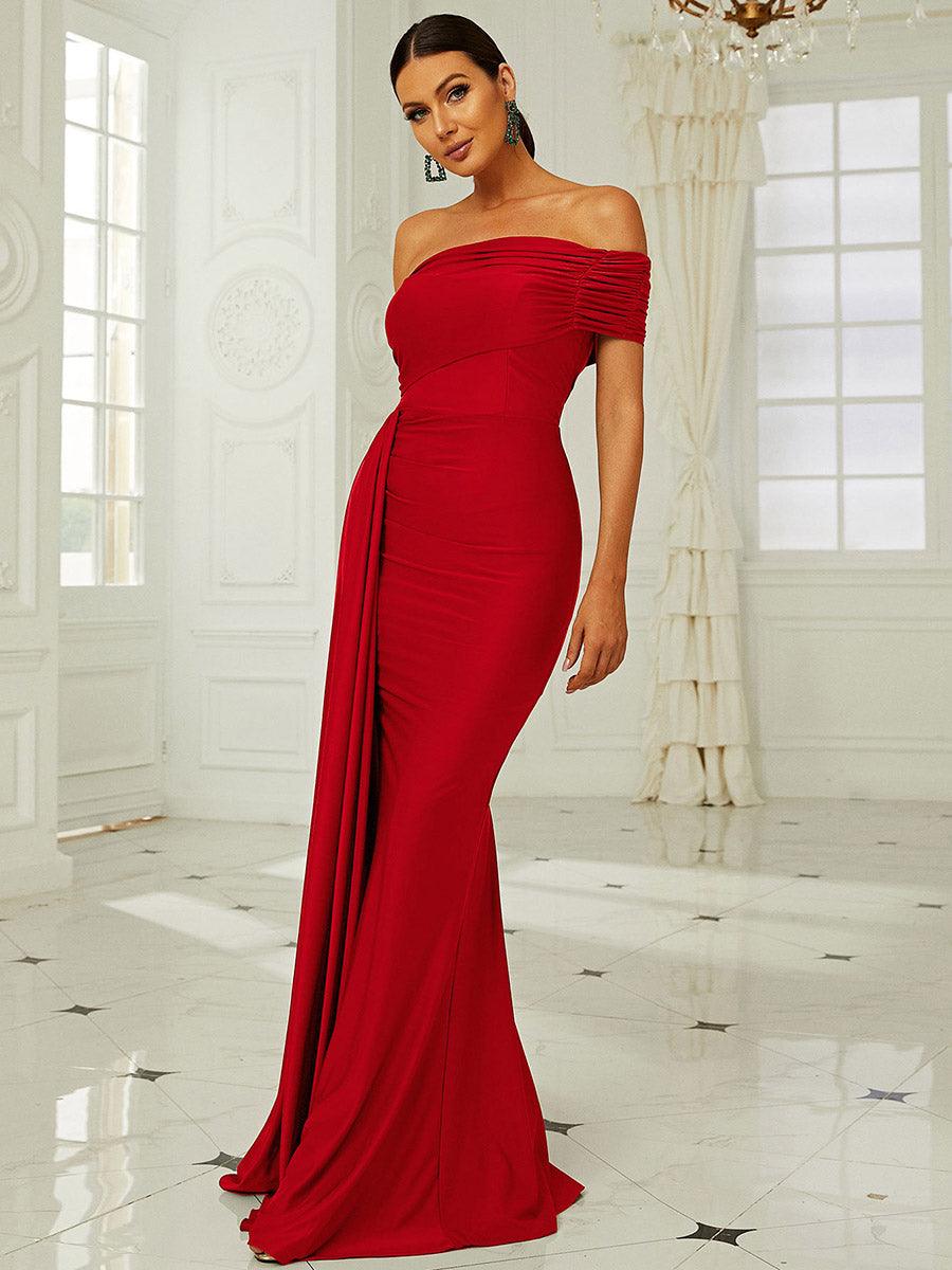 Draping Emerald Green Dress XH2158 Draping Emerald Green Dress XH2158