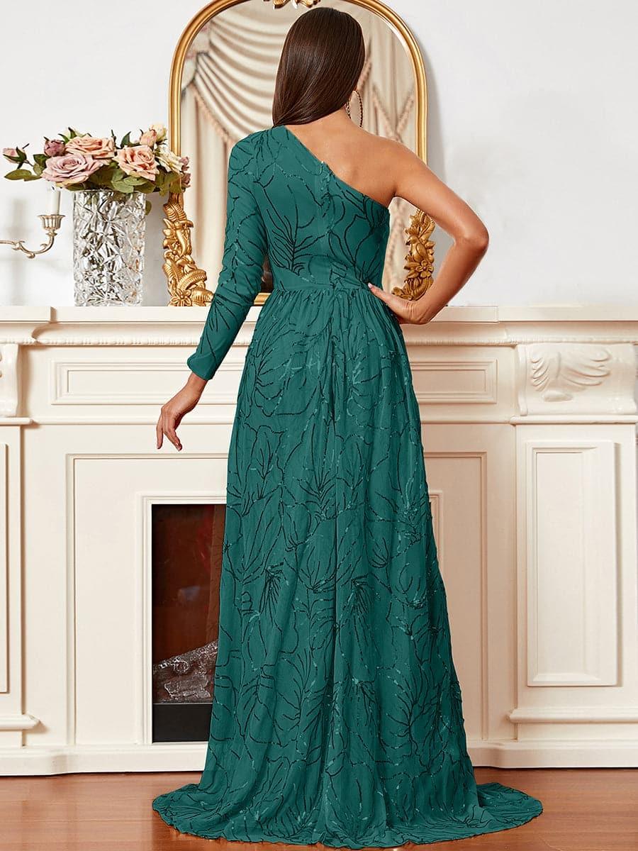 Formal One Shoulder Split A Line Dress XJ987 Formal One Shoulder Split A Line Dress XJ987