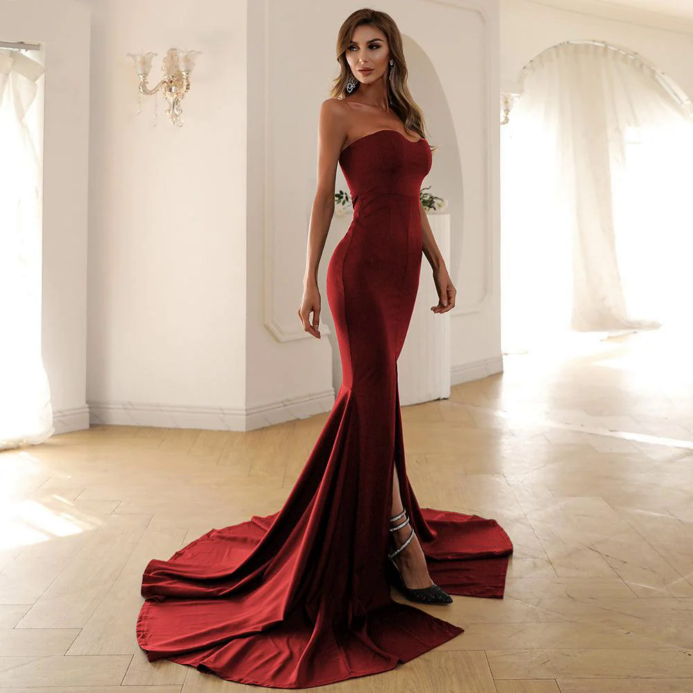 Strapless Mermaid Evening Dress FT1683 Strapless Mermaid Evening Dress FT1683