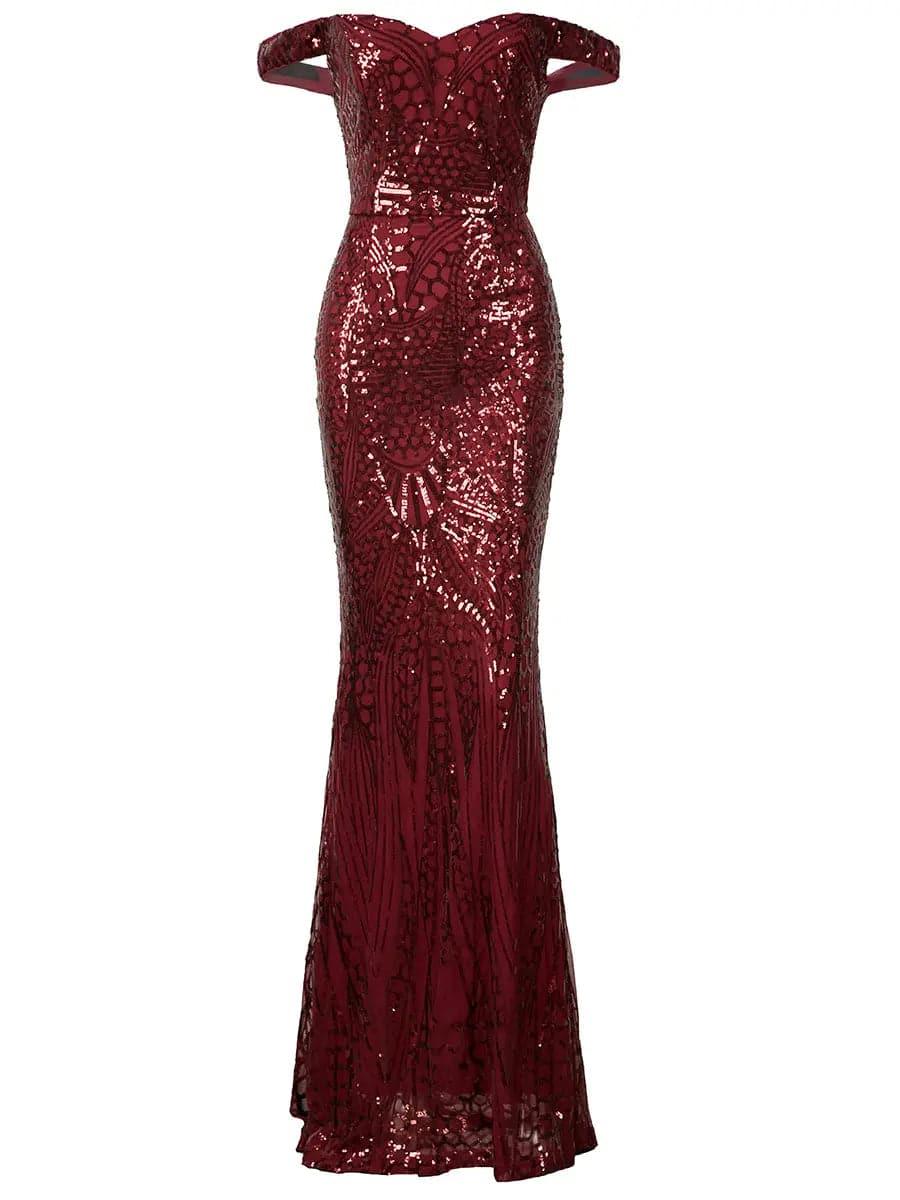 Off Shoulder Evening Dress FT4912 Off Shoulder Evening Dress FT4912