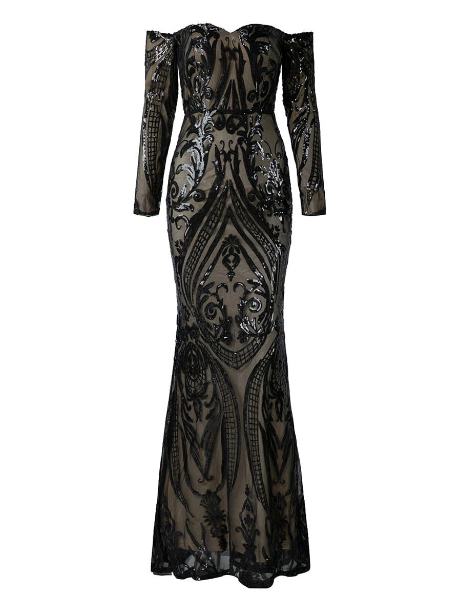 Off Shoulder Sequin Prom Dress FT18392 Off Shoulder Sequin Prom Dress FT18392