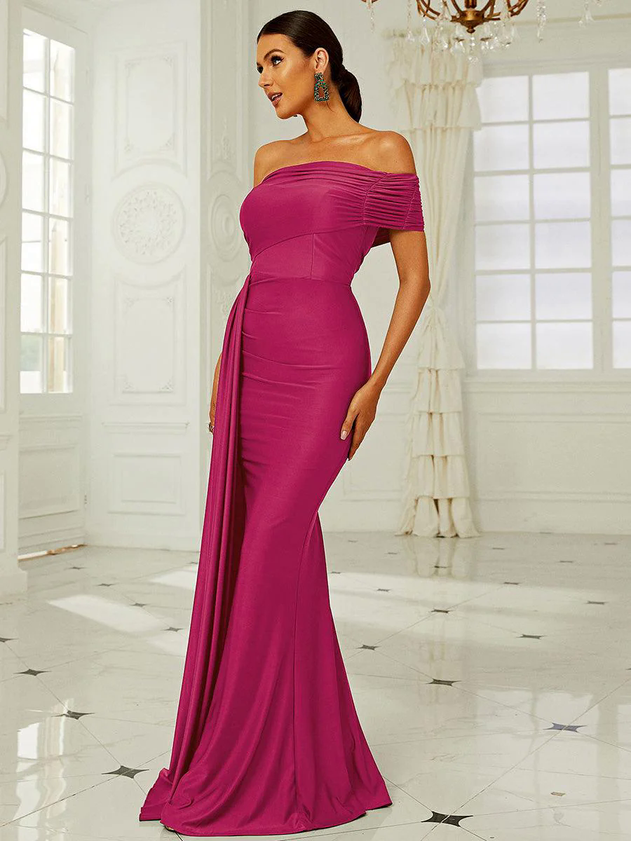 Draping Emerald Green Dress XH2158 Draping Emerald Green Dress XH2158