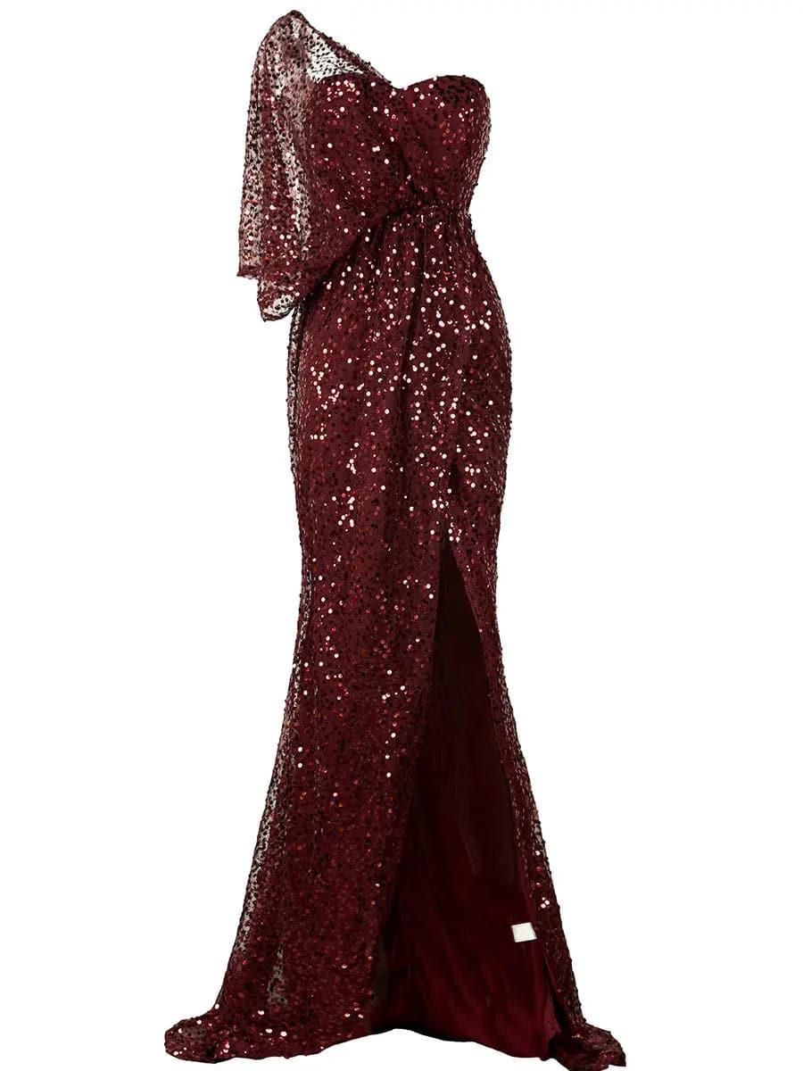 One Shoulder Prom Dress M0843 One Shoulder Prom Dress M0843
