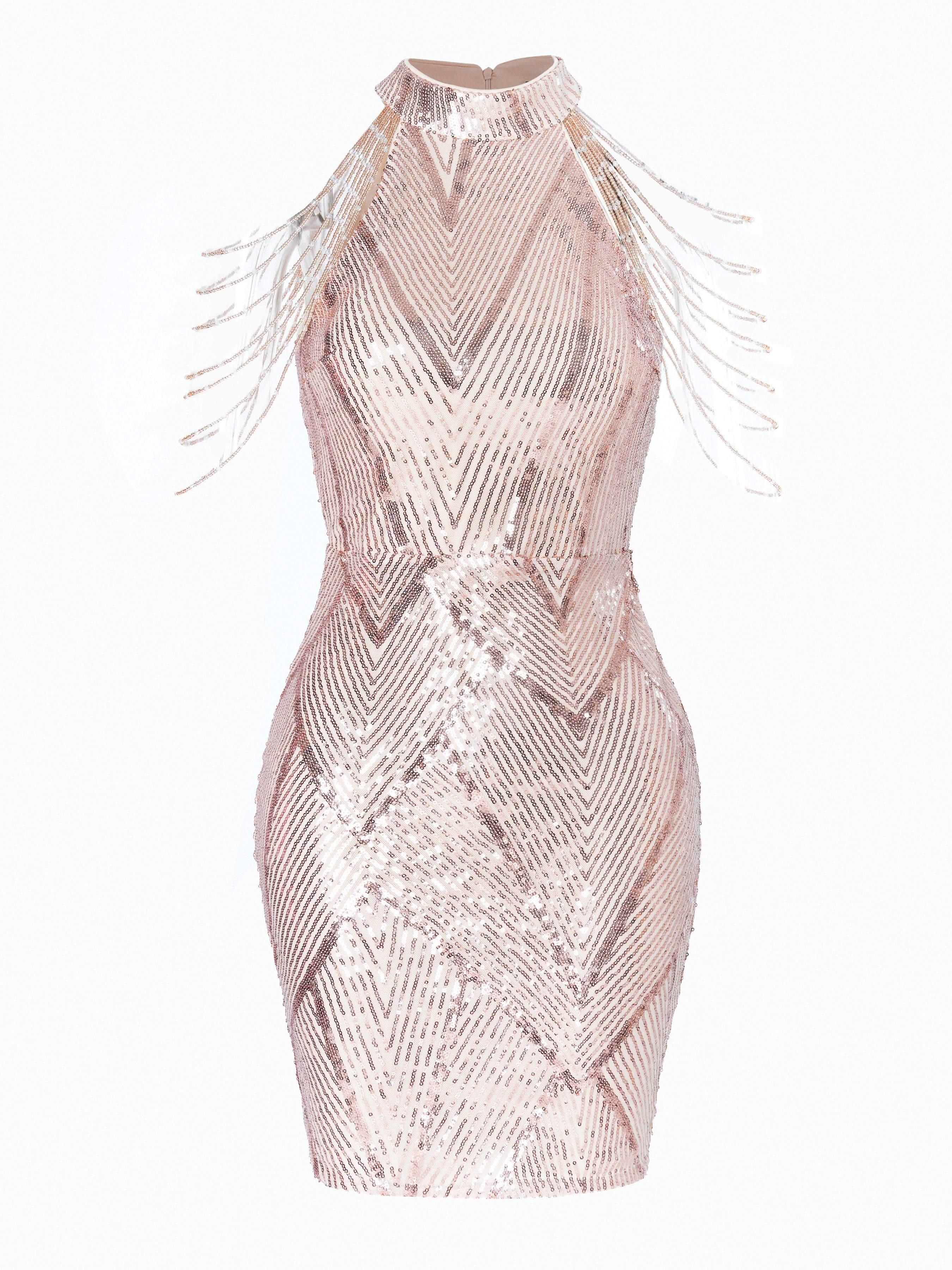 Sleeveless Sequin Bodycon Cocktail Dress M01081S Sleeveless Sequin Bodycon Cocktail Dress M01081S