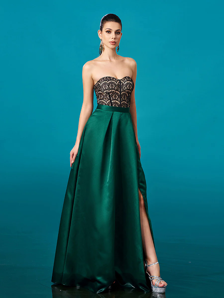 Lace Strapless Ball Gown Formal Dress DH80365 Lace Strapless Ball Gown Formal Dress DH80365