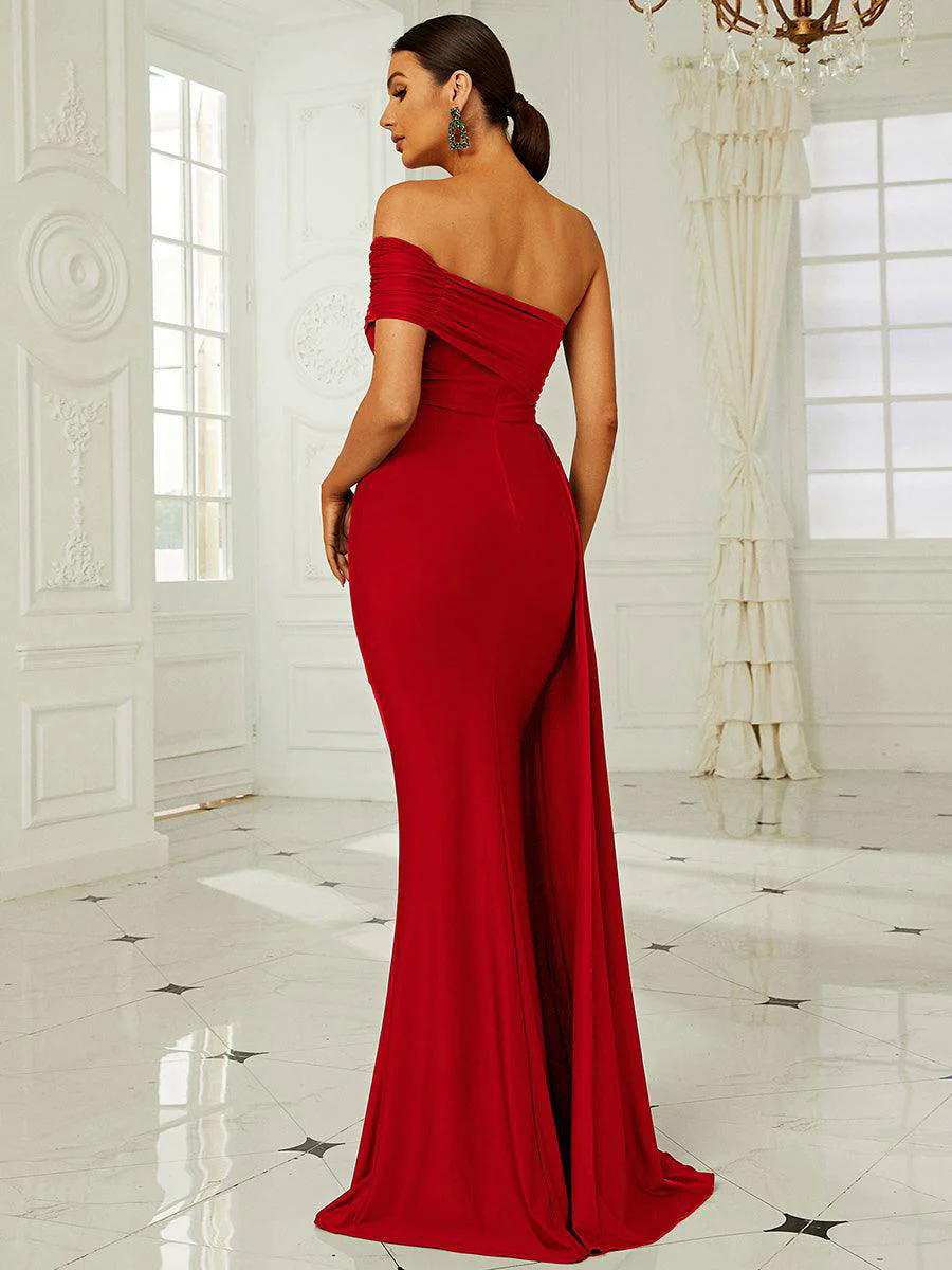 Draping Emerald Green Dress XH2158 Draping Emerald Green Dress XH2158