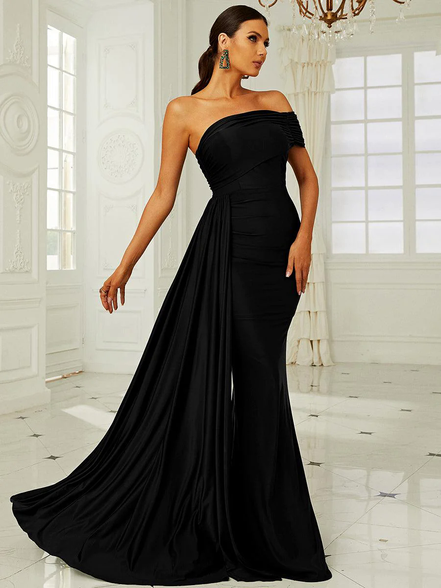 Draping Emerald Green Dress XH2158 Draping Emerald Green Dress XH2158
