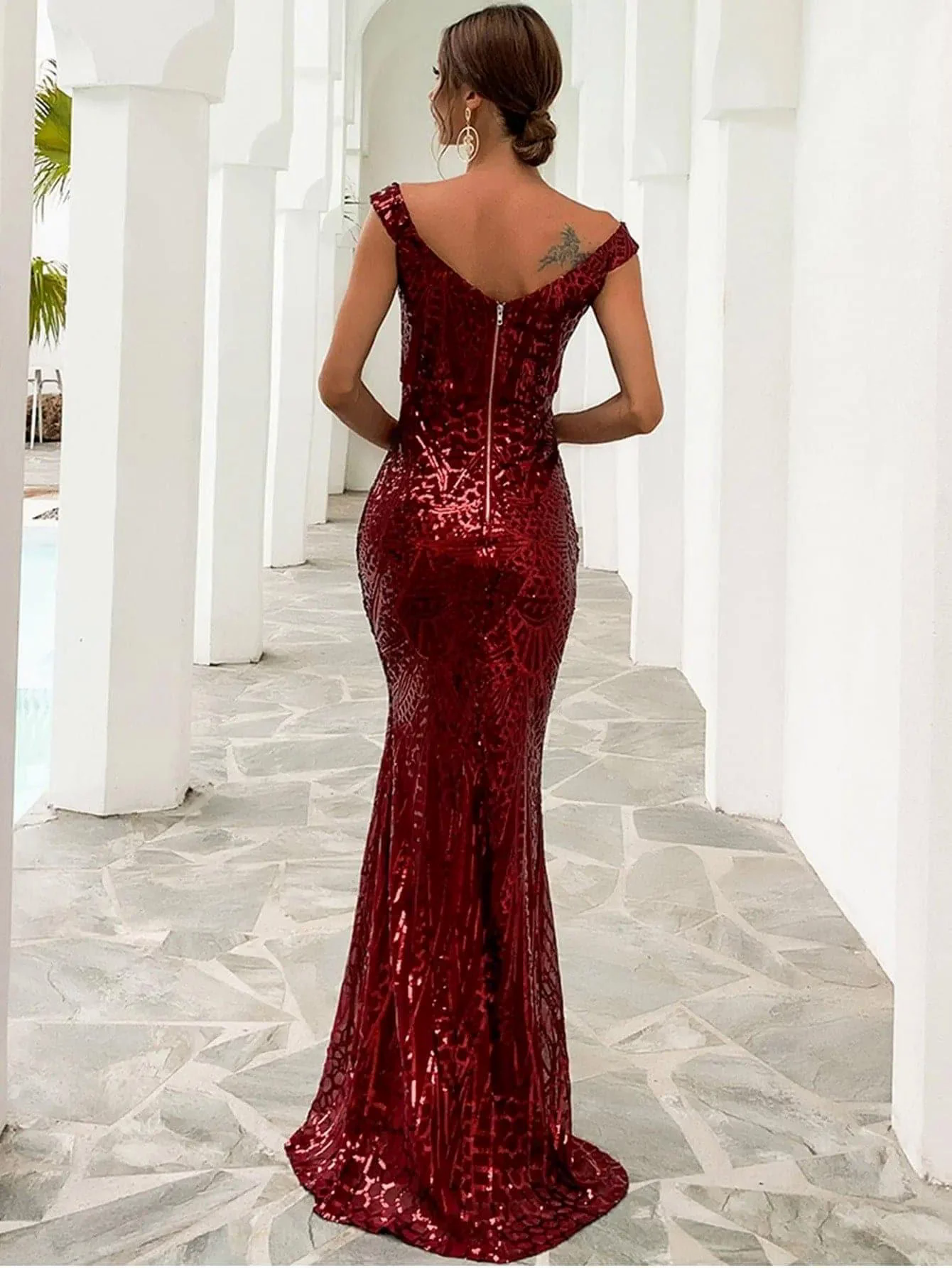 Off Shoulder Evening Dress FT4912 Off Shoulder Evening Dress FT4912