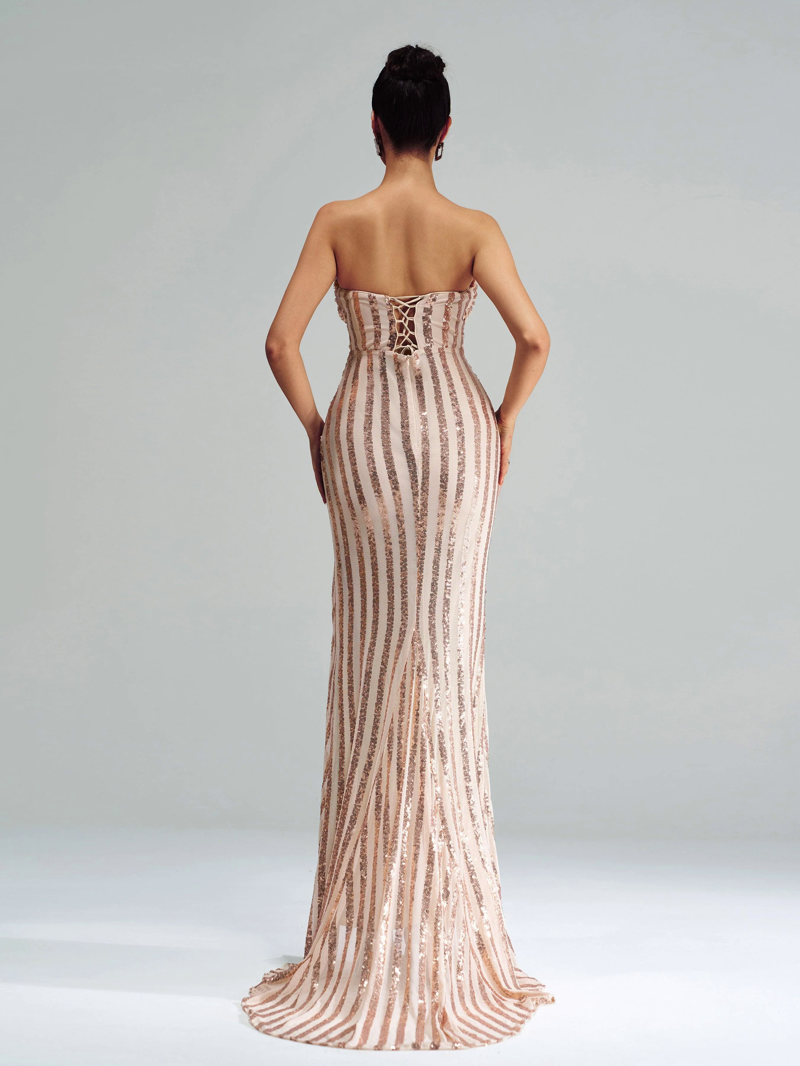 Strapless Sequin Mermaid Evening Dress GM00630 Strapless Sequin Mermaid Evening Dress GM00630