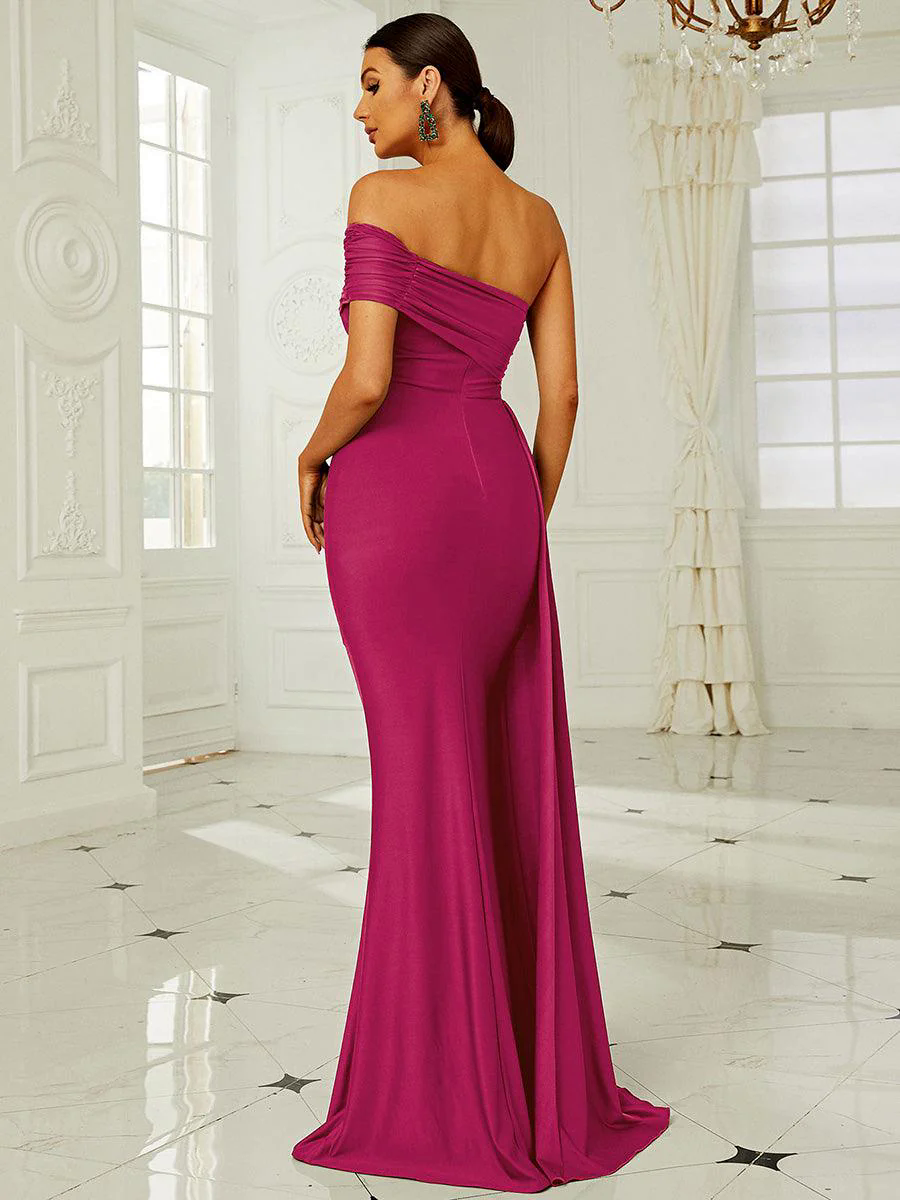 Draping Emerald Green Dress XH2158 Draping Emerald Green Dress XH2158