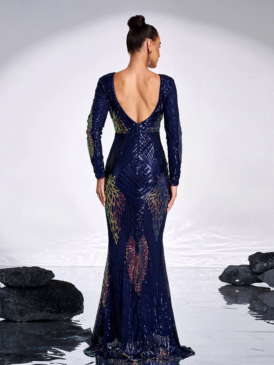 Graphic Sequin Mermaid Fromal Dress FT19747 Graphic Sequin Mermaid Fromal Dress FT19747