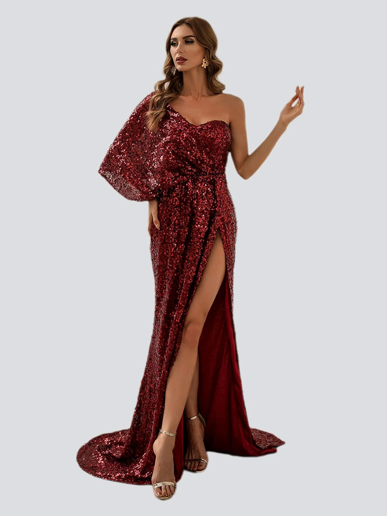 One Shoulder Prom Dress M0843 One Shoulder Prom Dress M0843