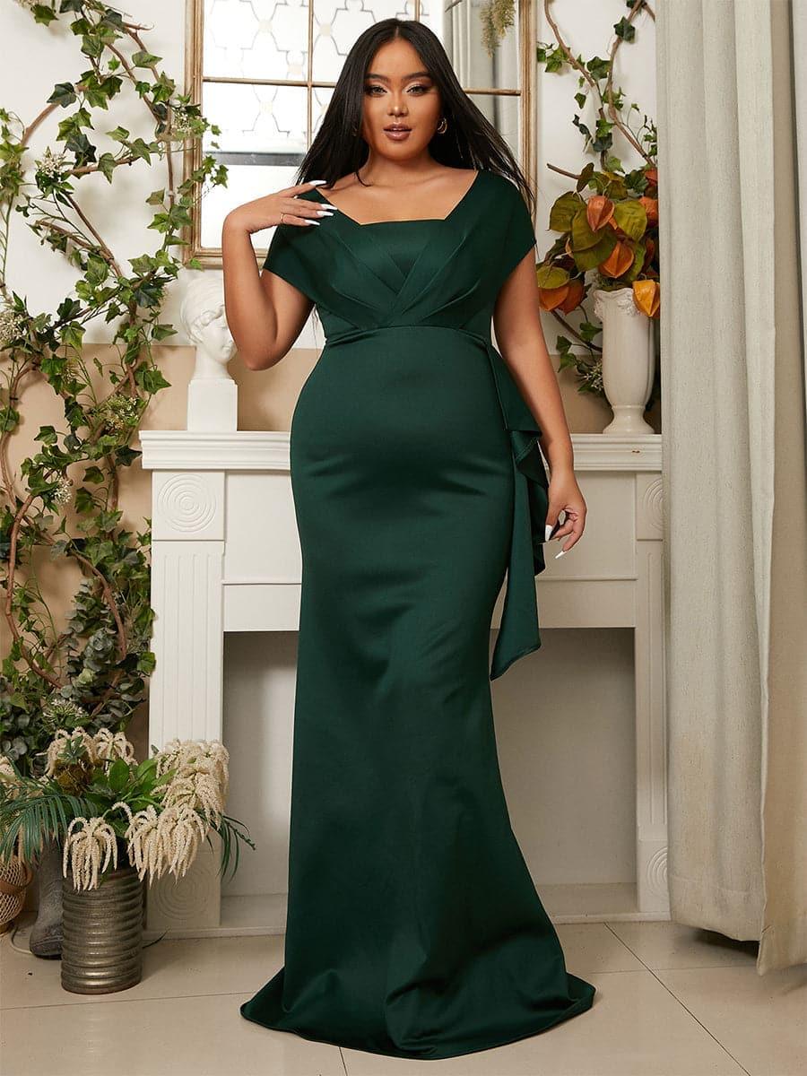 Plus Emerald Green Mermaid Evening Dress PXH2461 Plus Emerald Green Mermaid Evening Dress PXH2461