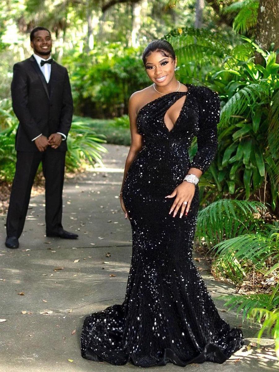 Cutout Black Mermaid Evening Dress M0803 Cutout Black Mermaid Evening Dress M0803