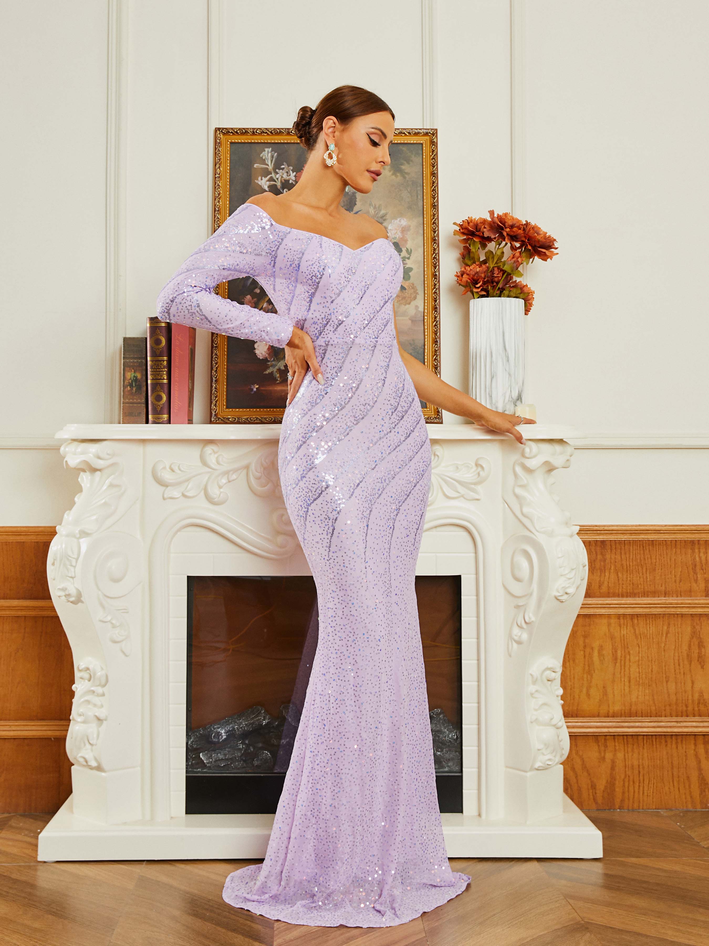 One Shoulder Sequin Mermaid Evening Dress RM20449 One Shoulder Sequin Mermaid Evening Dress RM20449