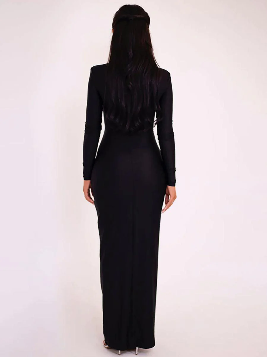 Metal Knot Cutout Long Sleeve Prom Dress MYC2026 Metal Knot Cutout Long Sleeve Prom Dress MYC2026