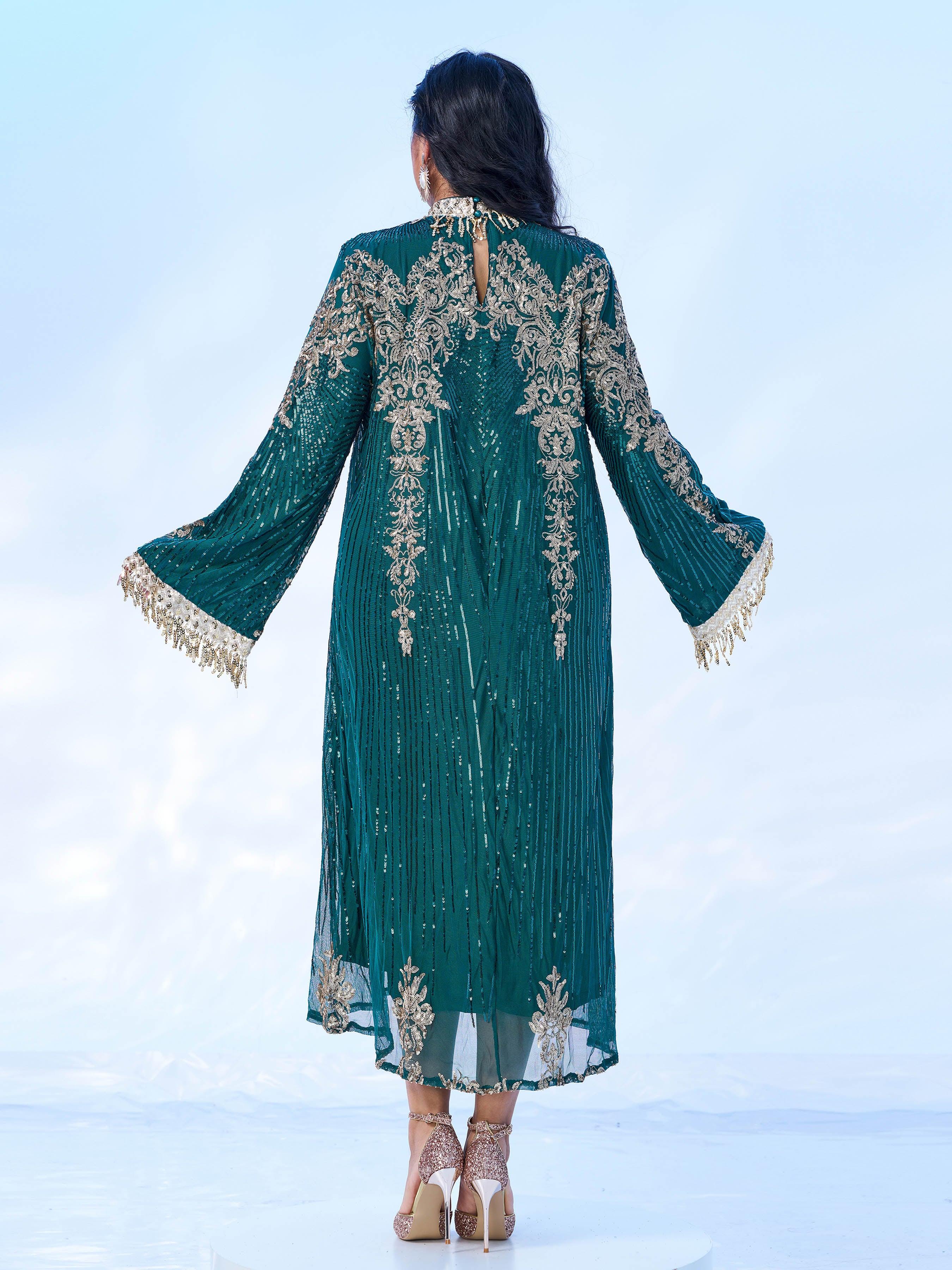 Plus Long Sleeve Sequin Midi Dress PMES00344 Plus Long Sleeve Sequin Midi Dress PMES00344