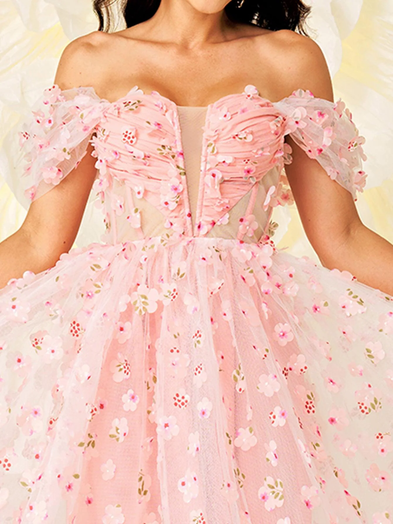 Tie Back A-line Flower Princess Dress RJ11960 Tie Back A-line Flower Princess Dress RJ11960