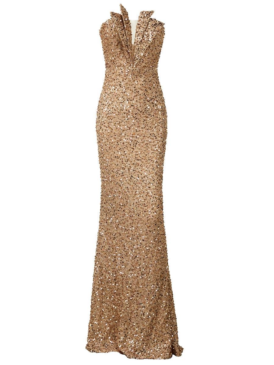 Strapless Folds Glitter Mermaid Prom Dress XJ978 Strapless Folds Glitter Mermaid Prom Dress XJ978