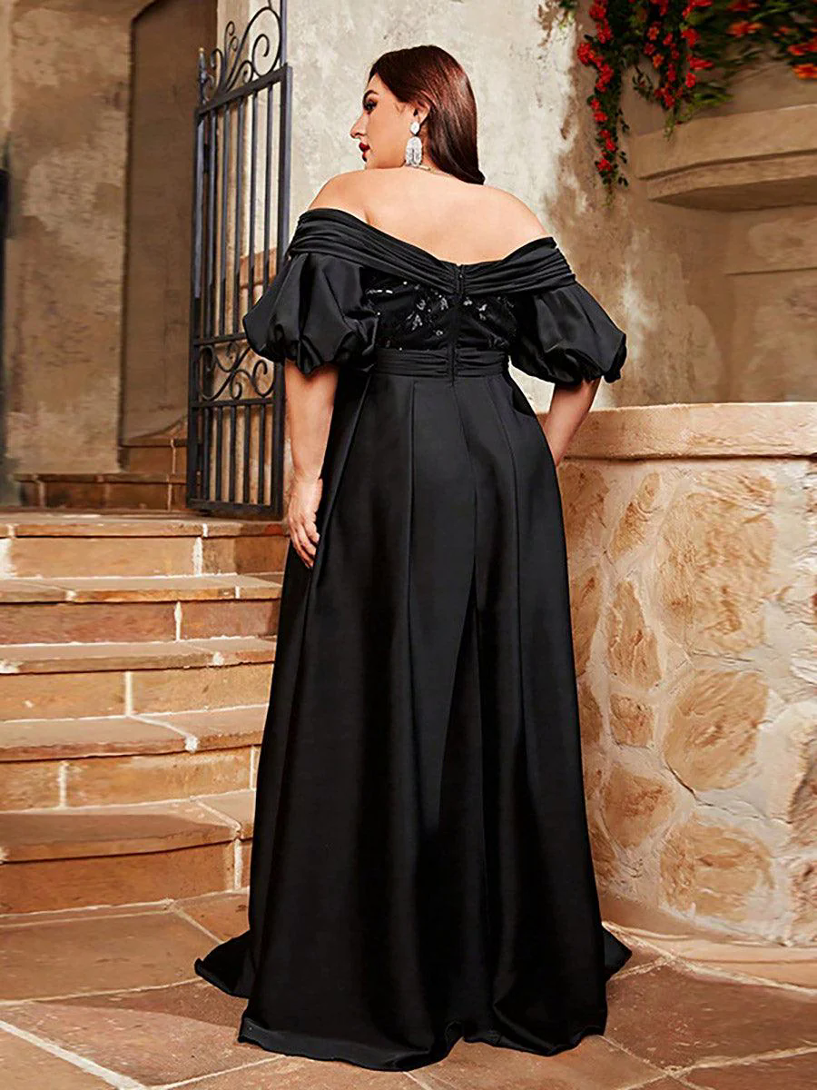 Plus Off Shoulder Swing Embroidery Prom Dress MCW0993 Plus Off Shoulder Swing Embroidery Prom Dress MCW0993