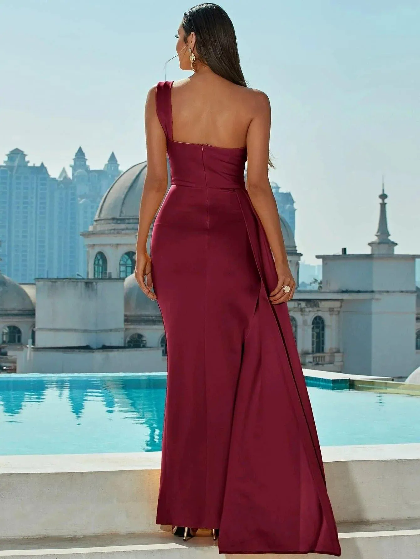 Draping Maxi Prom Dress XJ1050 Draping Maxi Prom Dress XJ1050