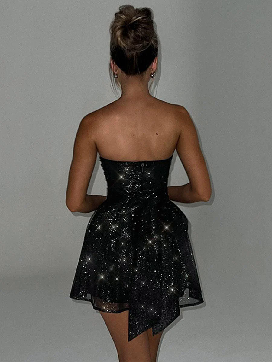 Ruched Strapless A-line Party Dress MCW1193 Ruched Strapless A-line Party Dress MCW1193