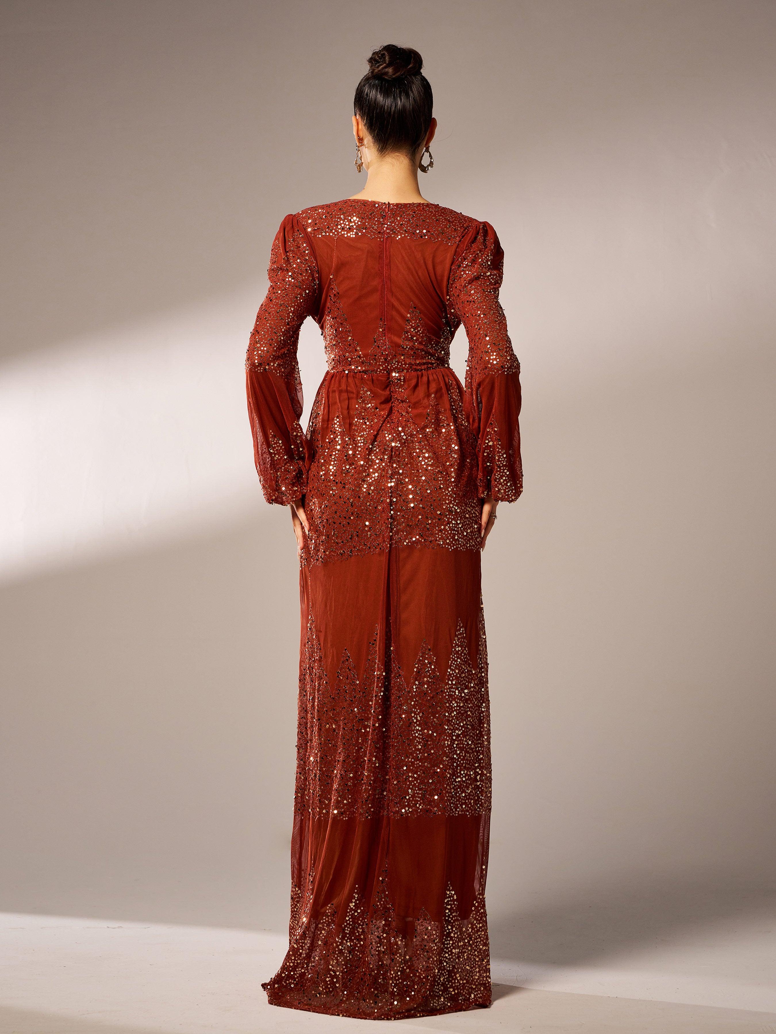 Sexy V-neck Slit Sequin Prom Dress GM00627 Sexy V-neck Slit Sequin Prom Dress GM00627