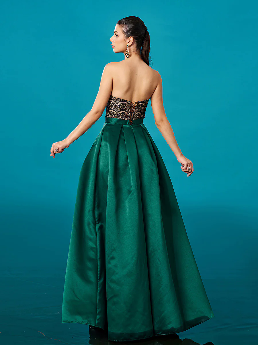 Lace Strapless Ball Gown Formal Dress DH80365 Lace Strapless Ball Gown Formal Dress DH80365